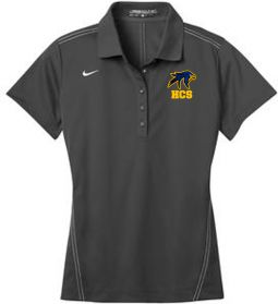 Nike Ladies Dri-FIT Sport Swoosh Pique Polo, Flint Grey